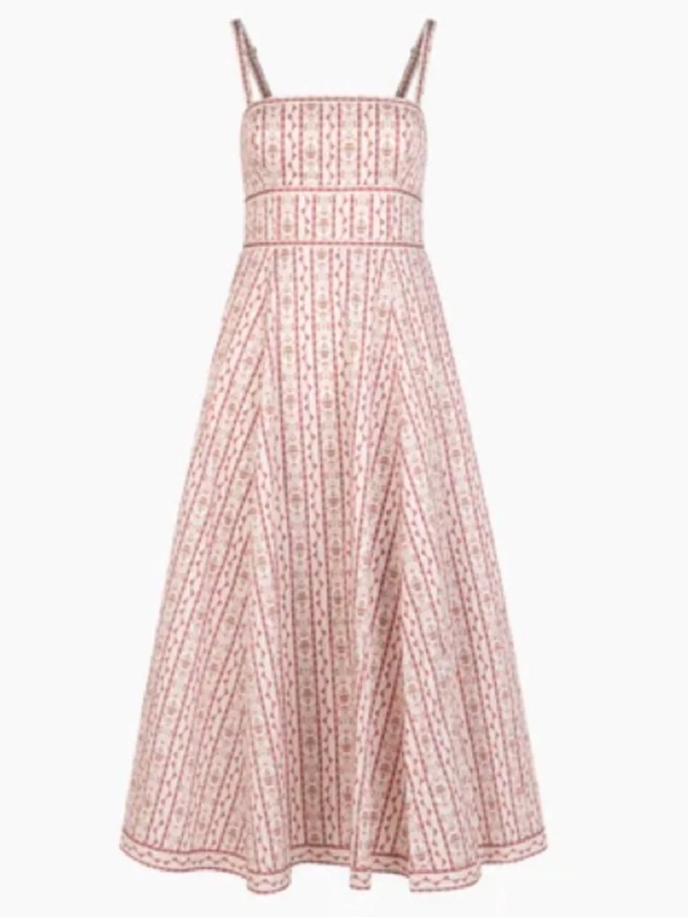 Hill House Strapless Pink & White Floral Midi Dress - Picture 4 of 16
